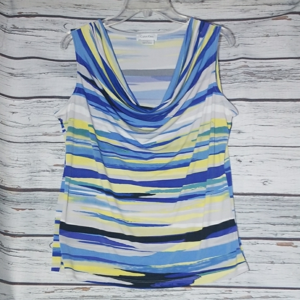 Like new Calvin Klein slouch neck sleeveless top L